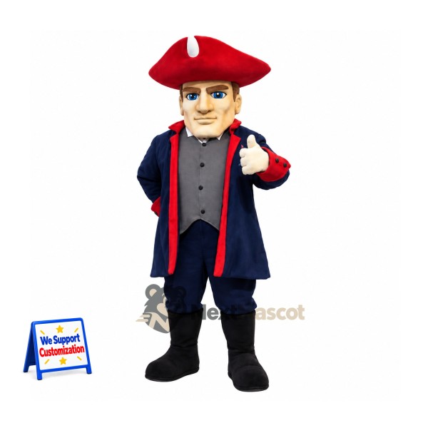 Colonial Soldier Mascot Costume for Team Events