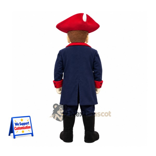 Colonial Soldier Mascot Costume for Team Events Colonial Soldier Mascot Costume for Team Events