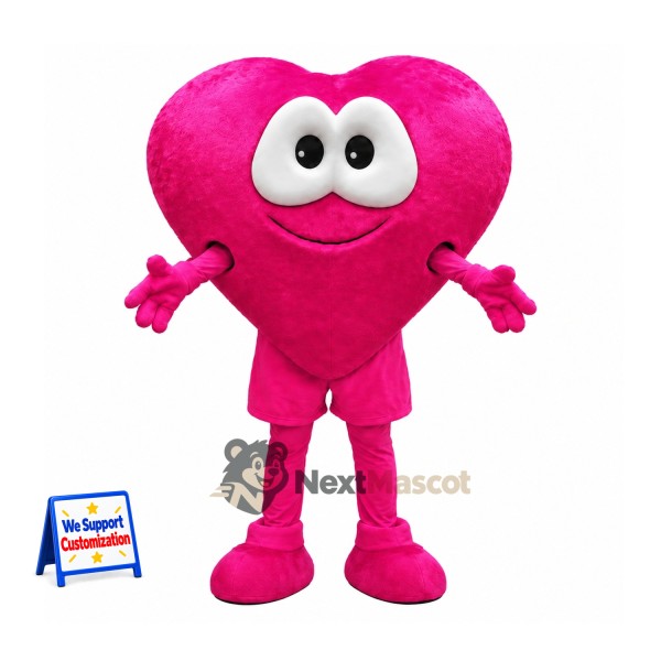 Heart Mascot Costume - Pink