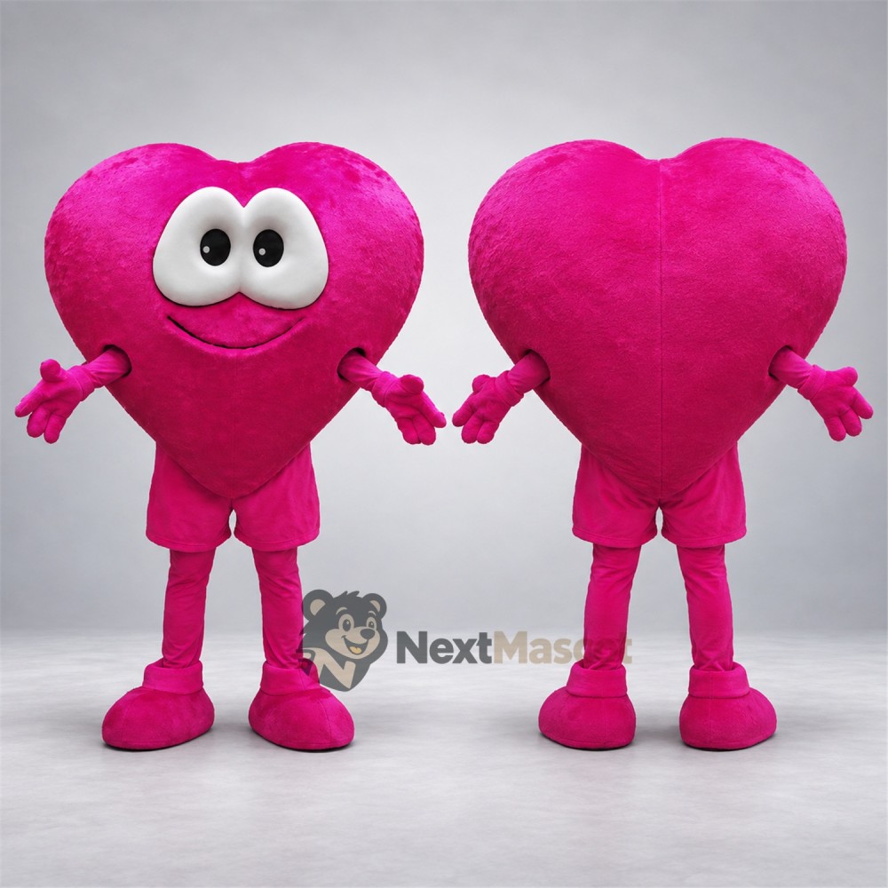 Heart Mascot Costume - Pink Heart Mascot Costume - Pink