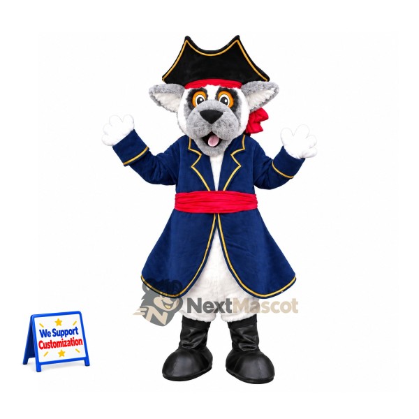 Dog Mascot Costume - Pirate Style for Parades