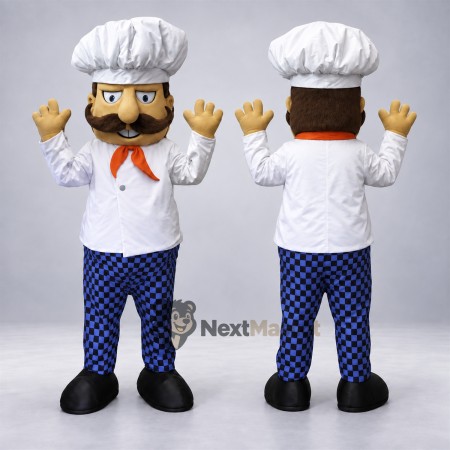 Chef Mascot Costume - Checkered Pants Chef Mascot Costume - Checkered Pants