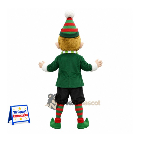 Christmas Elf Mascot Costume for Holiday Parades Christmas Elf Mascot Costume for Holiday Parades