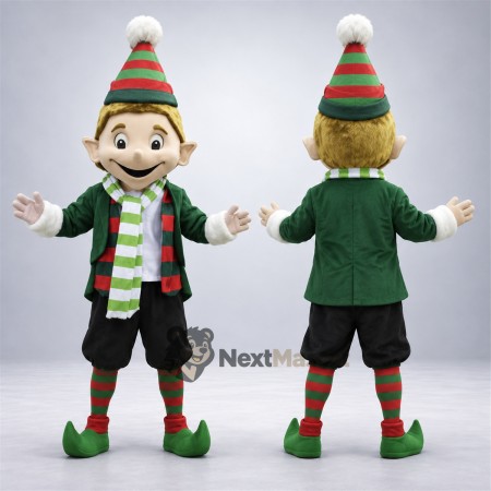 Christmas Elf Mascot Costume for Holiday Parades Christmas Elf Mascot Costume for Holiday Parades