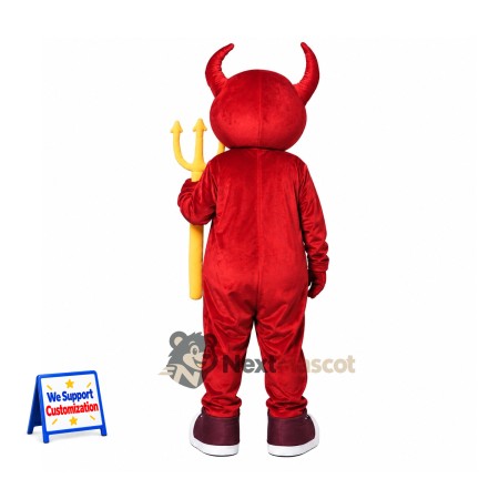 Devil Mascot Costume - Red, Trident for Birthday Parties Devil Mascot Costume - Red, Trident for Birthday Parties