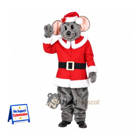 Mouse Mascot Costume - Christmas Theme for Christmas Events Mouse Mascot Costume - Christmas Theme for Christmas Events