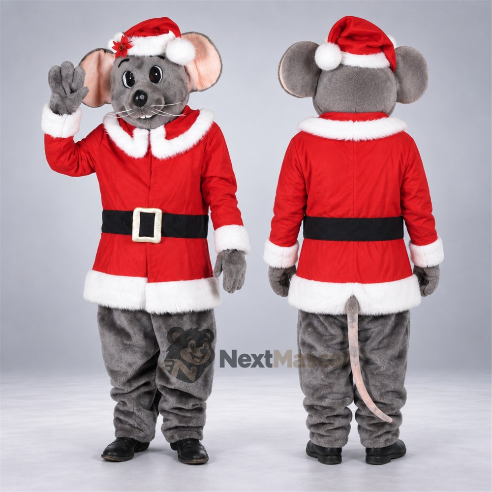 Mouse Mascot Costume - Christmas Theme for Christmas Events Mouse Mascot Costume - Christmas Theme for Christmas Events