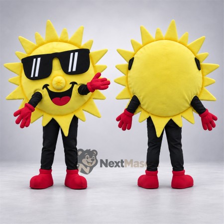 Sun Mascot Costume - Sunglasses for Grand Openings Sun Mascot Costume - Sunglasses for Grand Openings