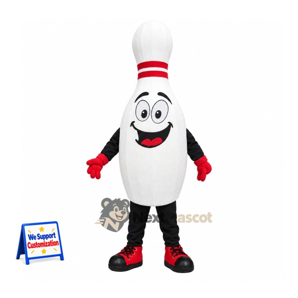 Bowling Pin Mascot Costume for Pep Rallies