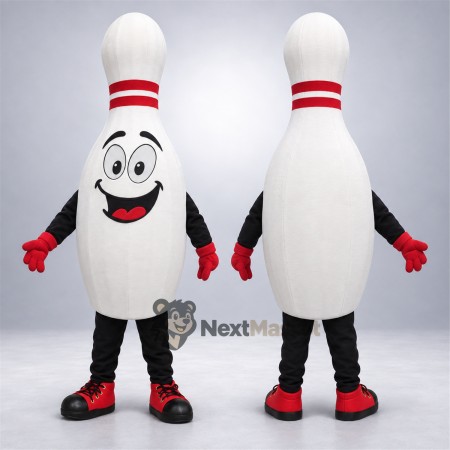 Bowling Pin Mascot Costume for Pep Rallies Bowling Pin Mascot Costume for Pep Rallies