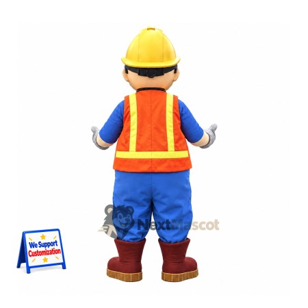 Construction Worker Mascot Costume for Parades Construction Worker Mascot Costume for Parades