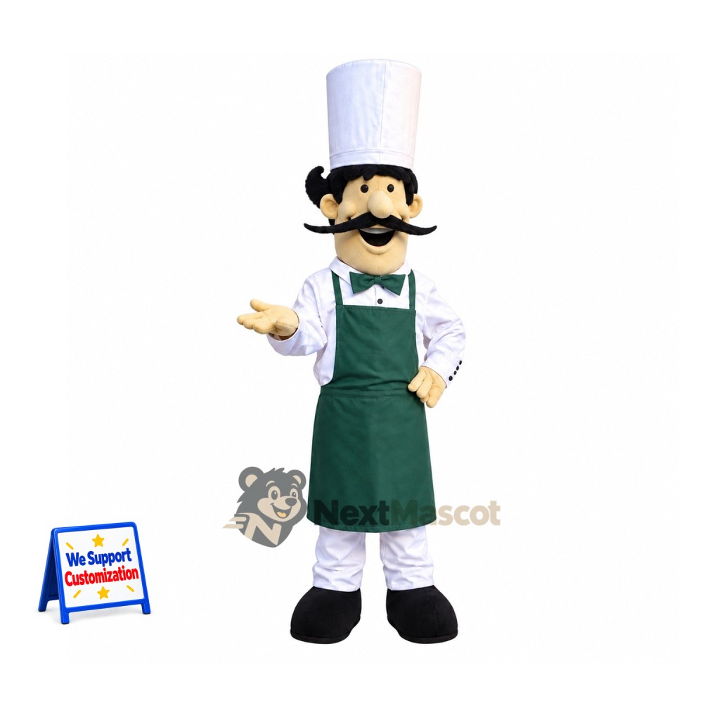 Chef Mascot Costume - Green Apron Chef Mascot Costume - Green Apron