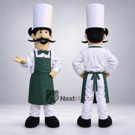 Chef Mascot Costume - Green Apron Chef Mascot Costume - Green Apron