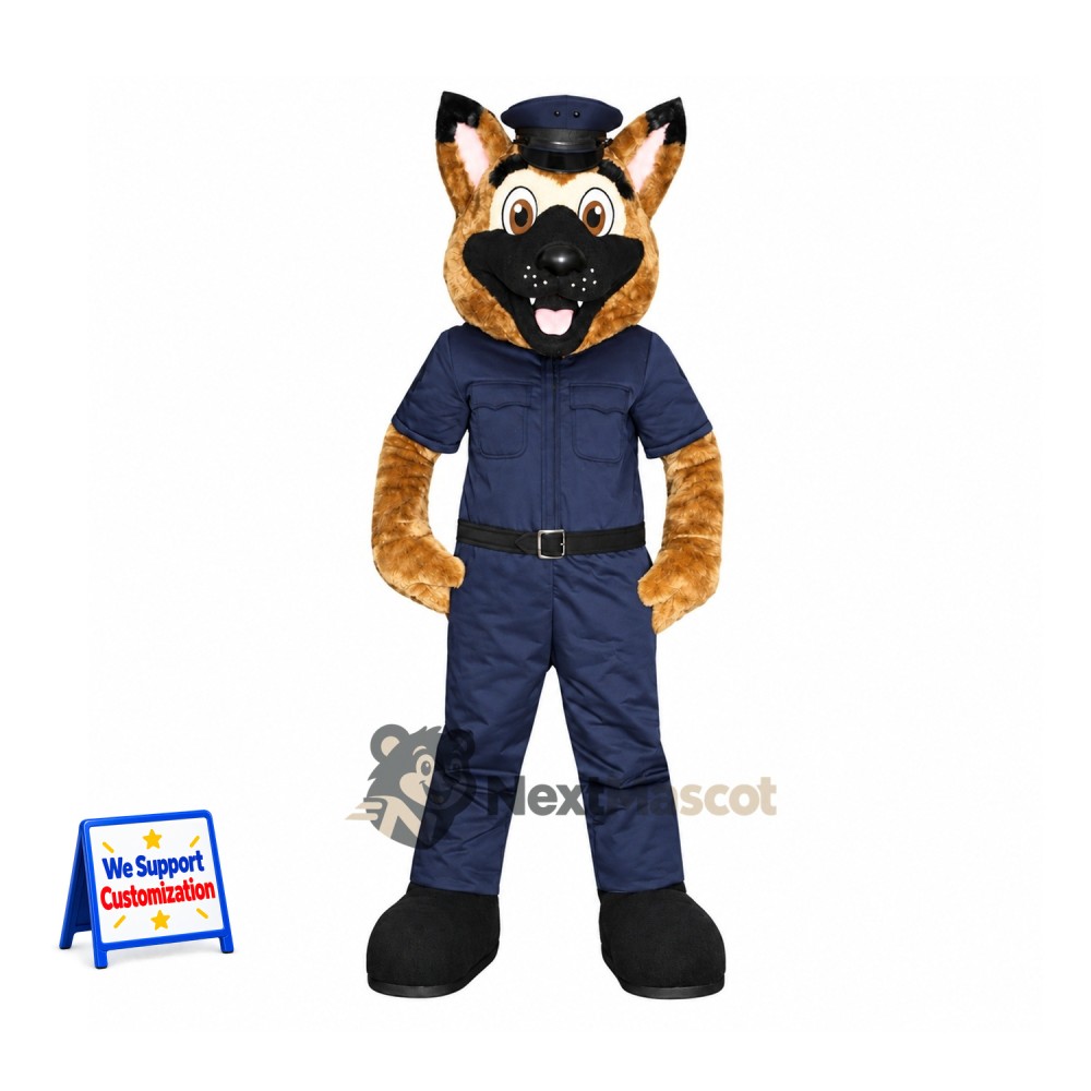 Dog Mascot Costume - Police Style for Birthday Parties Dog Mascot Costume - Police Style for Birthday Parties