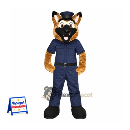 Dog Mascot Costume - Police Style for Birthday Parties Dog Mascot Costume - Police Style for Birthday Parties
