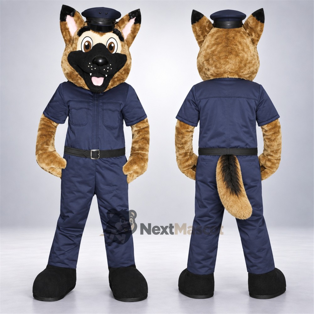 Dog Mascot Costume - Police Style for Birthday Parties Dog Mascot Costume - Police Style for Birthday Parties