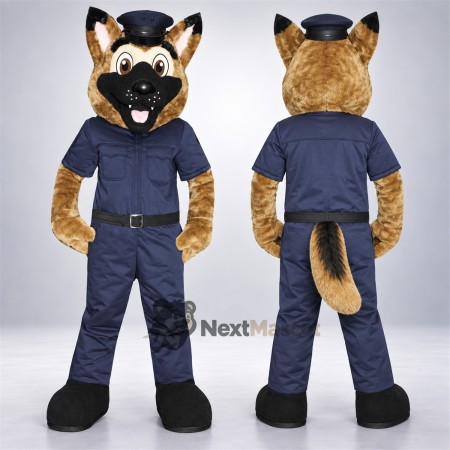 Dog Mascot Costume - Police Style for Birthday Parties Dog Mascot Costume - Police Style for Birthday Parties