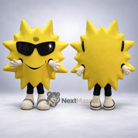 Sun Mascot Costume - Sunglasses and White Shoes Sun Mascot Costume - Sunglasses and White Shoes