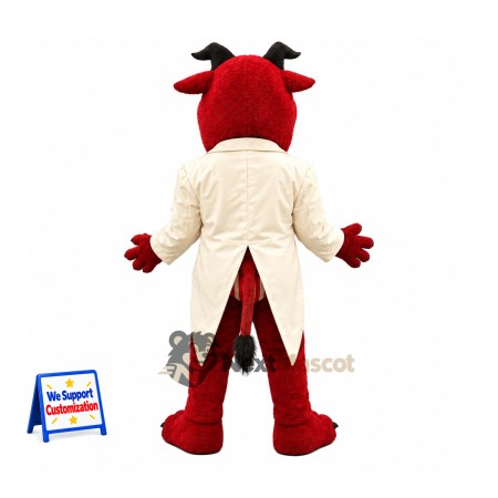 Devil Mascot Costume - Red, Cream Shirt Devil Mascot Costume - Red, Cream Shirt