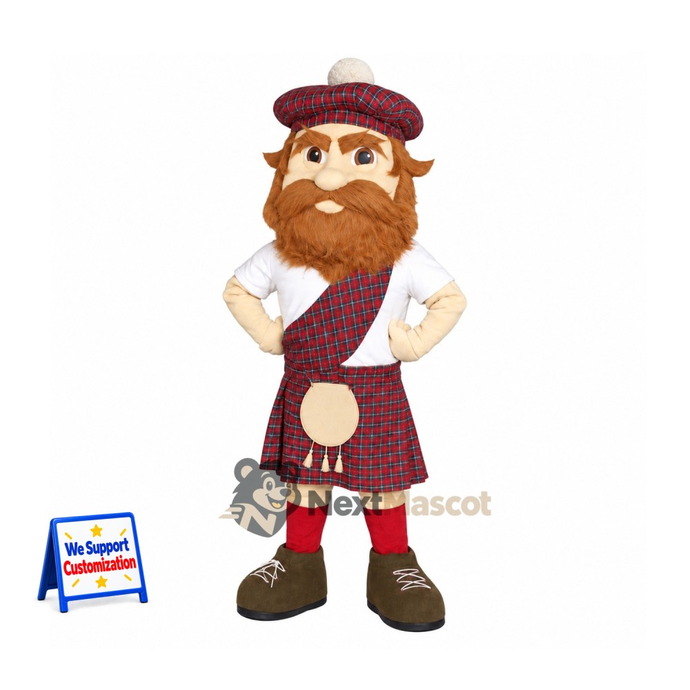 Scottish Man Mascot Costume - Kilt for School Events Scottish Man Mascot Costume - Kilt for School Events