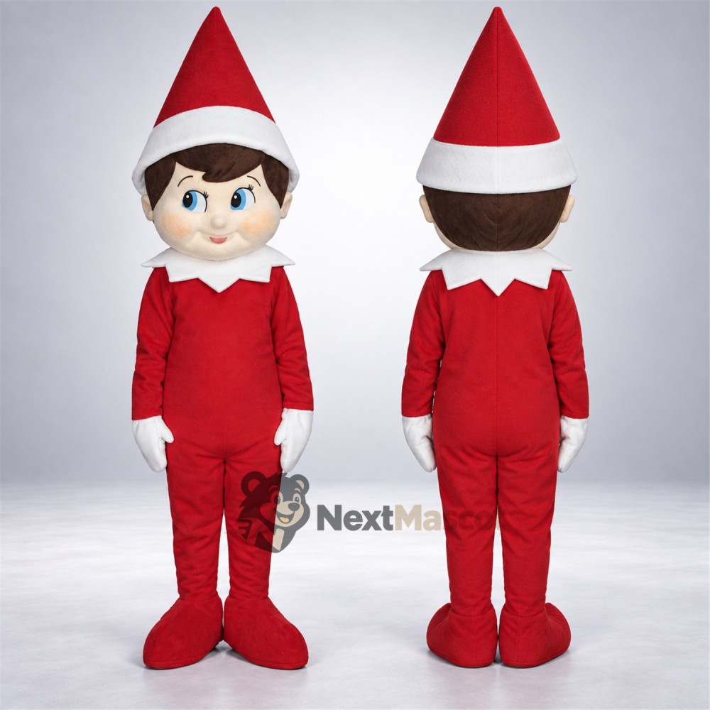 Christmas Elf Mascot Costume for Holiday Parties Christmas Elf Mascot Costume for Holiday Parties