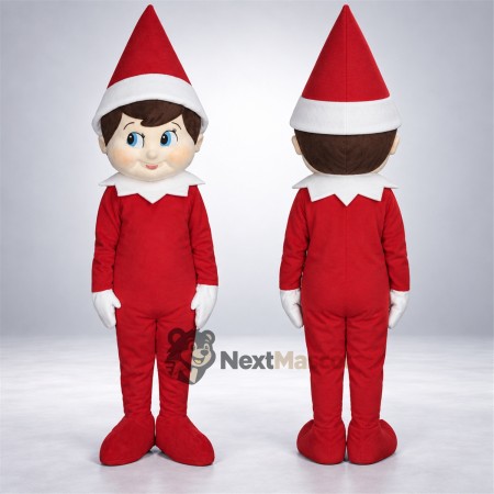 Christmas Elf Mascot Costume for Holiday Parties Christmas Elf Mascot Costume for Holiday Parties