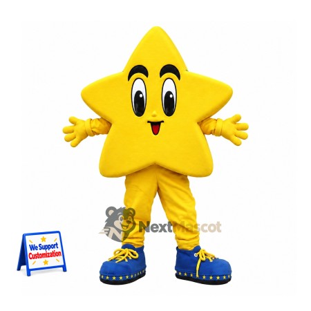 Star Mascot Costume - Yellow for Birthday Parties Star Mascot Costume - Yellow for Birthday Parties