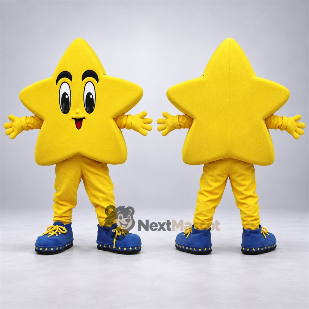Star Mascot Costume - Yellow for Birthday Parties Star Mascot Costume - Yellow for Birthday Parties