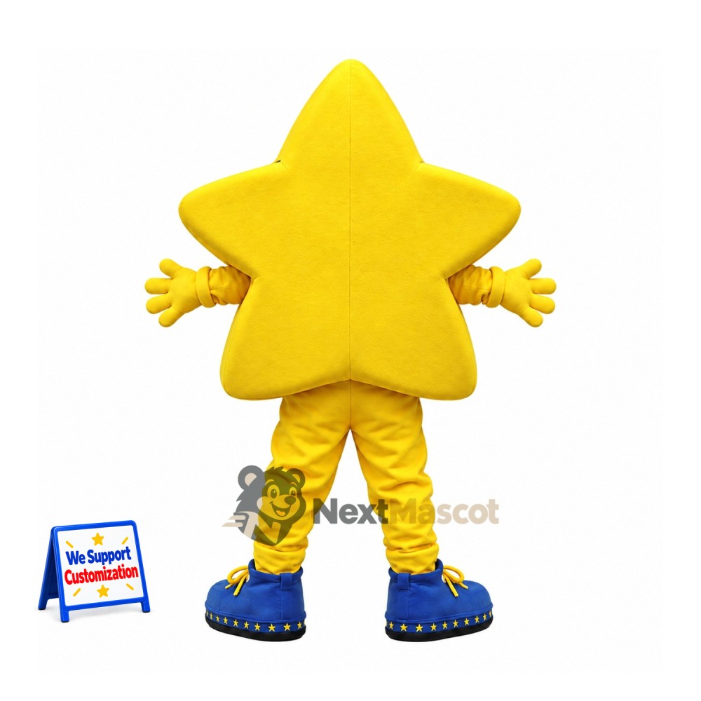 Star Mascot Costume - Yellow for Birthday Parties Star Mascot Costume - Yellow for Birthday Parties