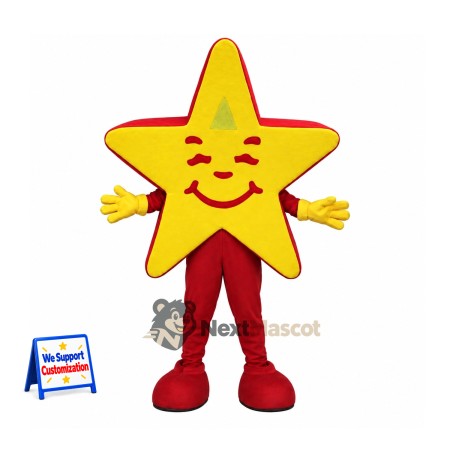 Star Mascot Costume - Yellow for Sports Days Star Mascot Costume - Yellow for Sports Days