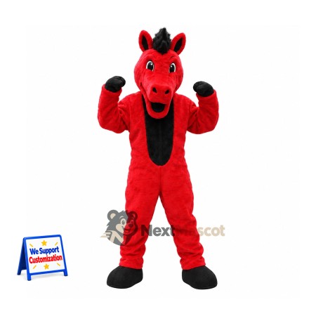 Horse Mascot Costume - Red Horse Mascot Costume - Red