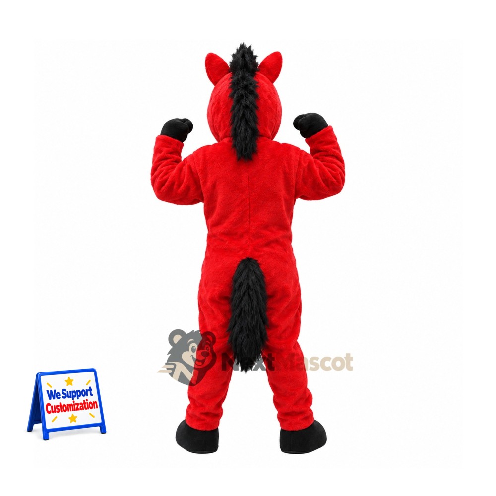 Horse Mascot Costume - Red Horse Mascot Costume - Red