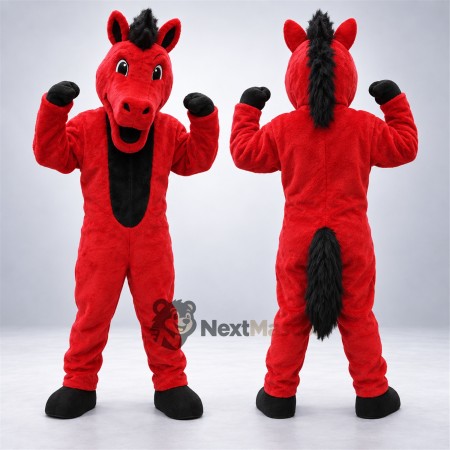 Horse Mascot Costume - Red Horse Mascot Costume - Red