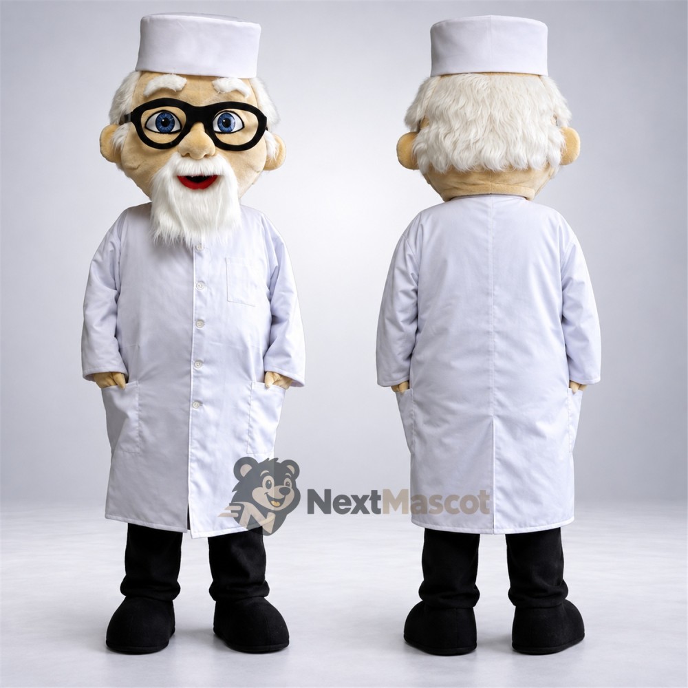 Doctor Mascot Costume - Glasses for Team Events Doctor Mascot Costume - Glasses for Team Events