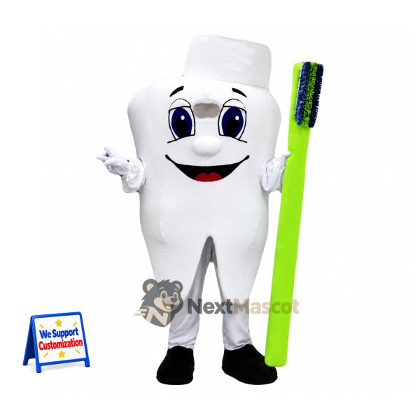 Tooth Mascot Costume - Toothbrush for Team Events