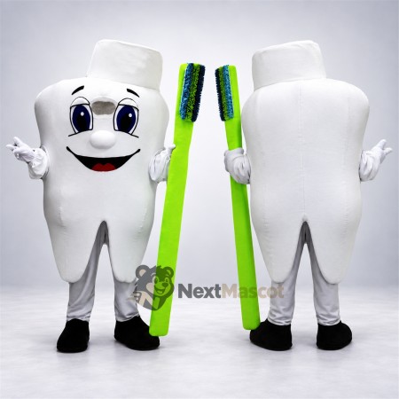 Tooth Mascot Costume - Toothbrush for Team Events Tooth Mascot Costume - Toothbrush for Team Events