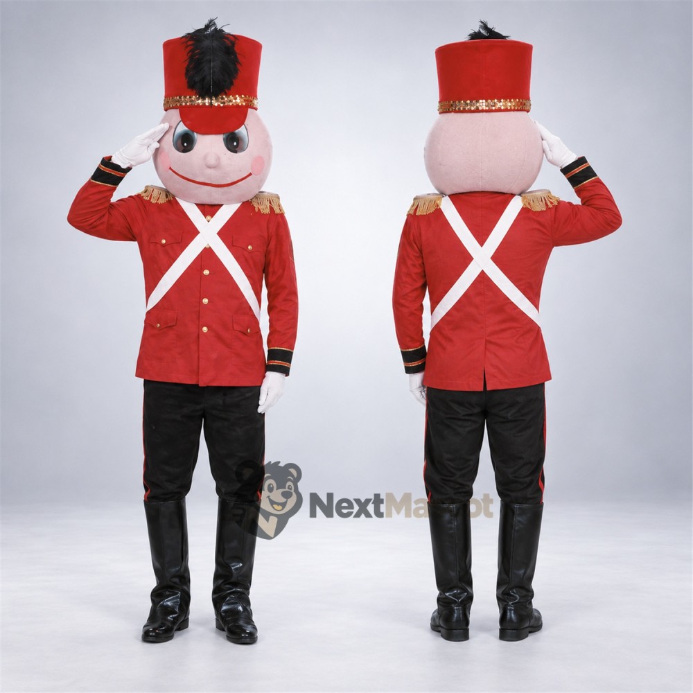 Toy Soldier Mascot Costume for Christmas Photos Toy Soldier Mascot Costume for Christmas Photos