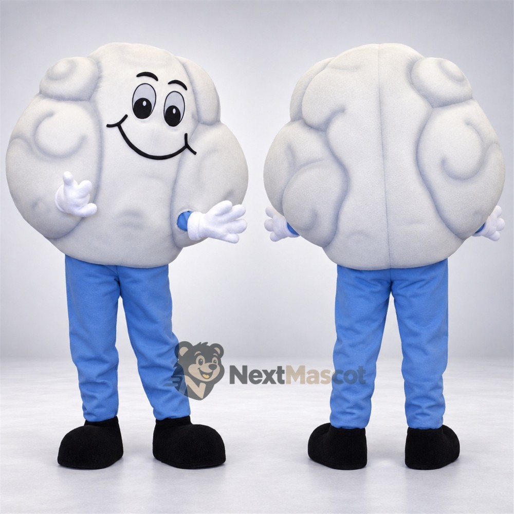 Brain Mascot Costume - White Brain Mascot Costume - White