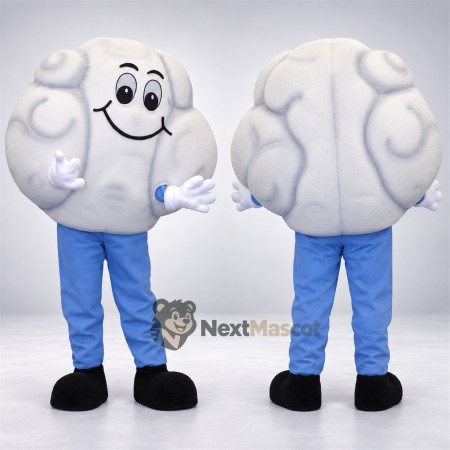 Brain Mascot Costume - White Brain Mascot Costume - White