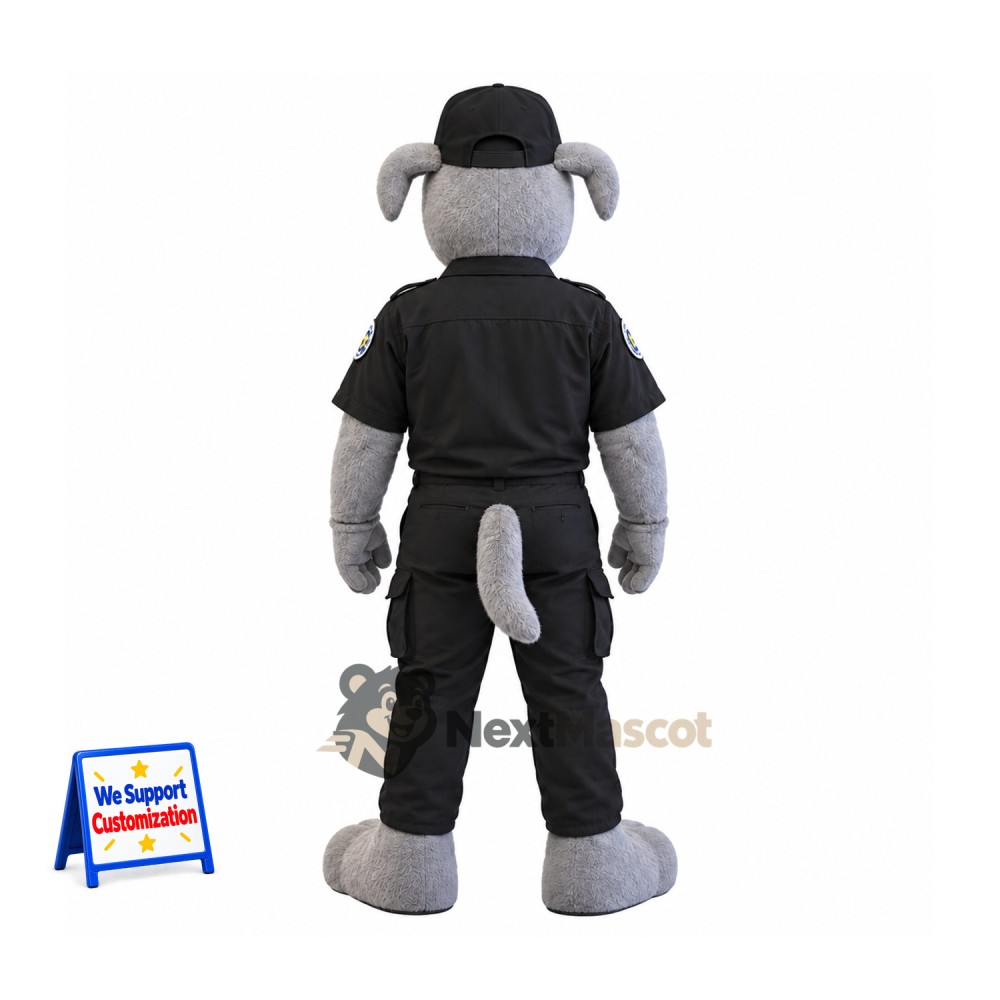 Dog Mascot Costume - Police Style, Gray Dog Mascot Costume - Police Style, Gray