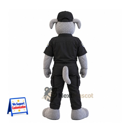 Dog Mascot Costume - Police Style, Gray Dog Mascot Costume - Police Style, Gray