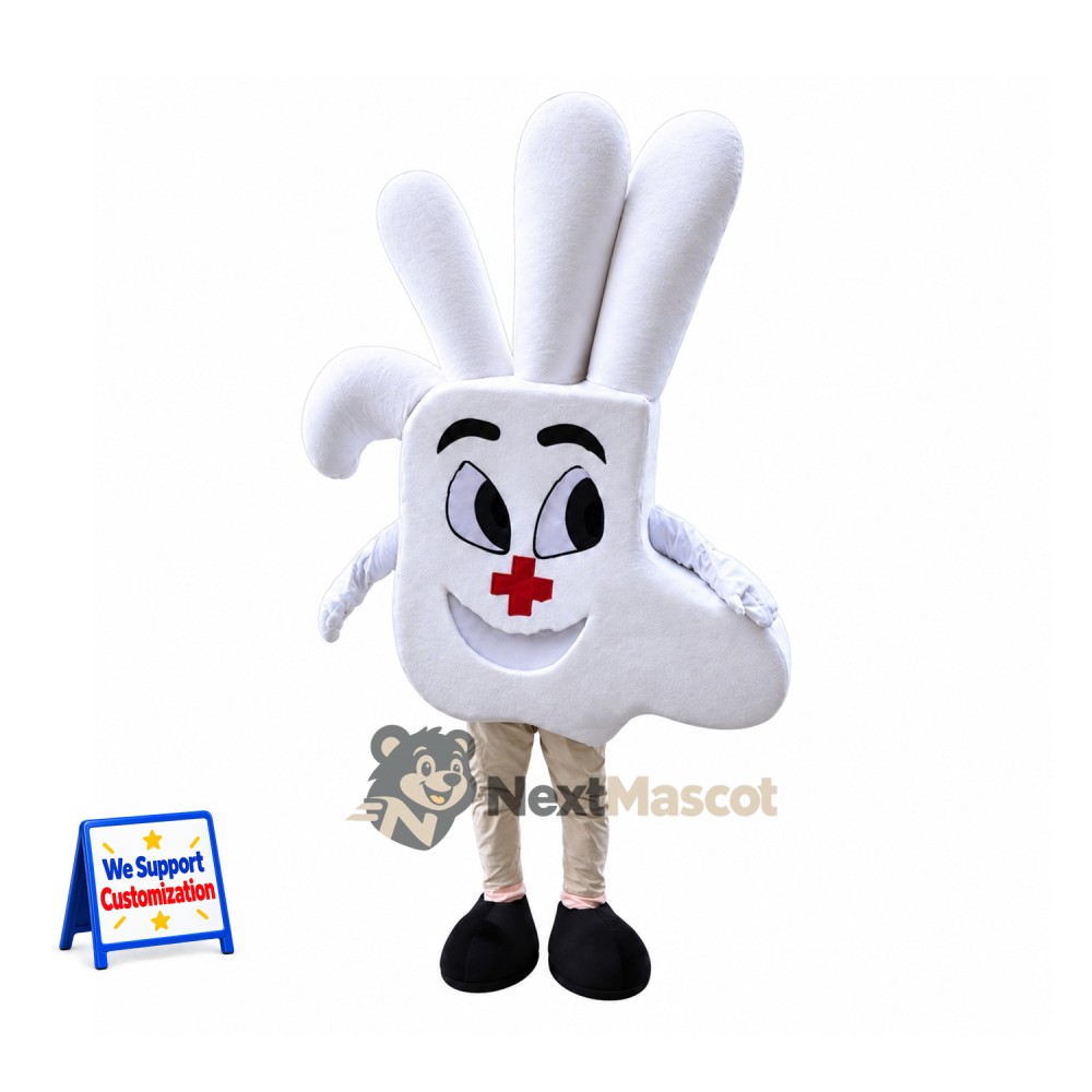 Medical Glove Mascot Costume Medical Glove Mascot Costume
