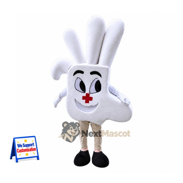 Medical Glove Mascot Costume