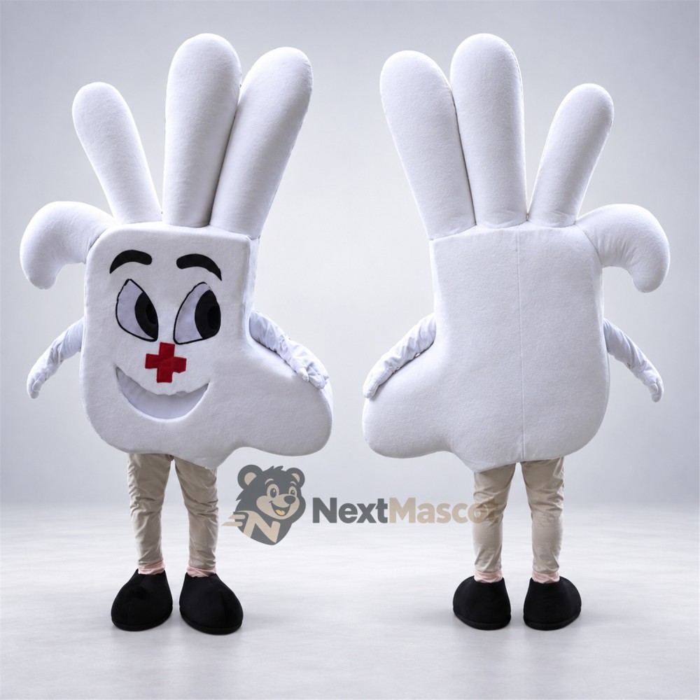 Medical Glove Mascot Costume Medical Glove Mascot Costume