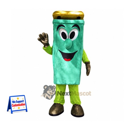 Battery Mascot Costume - Green Battery Mascot Costume - Green