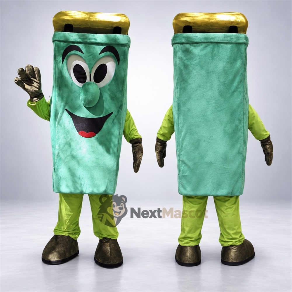 Battery Mascot Costume - Green Battery Mascot Costume - Green