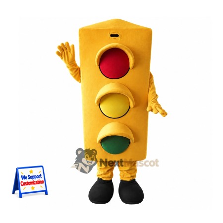 Traffic Light Mascot Costume - Yellow for School Events Traffic Light Mascot Costume - Yellow for School Events
