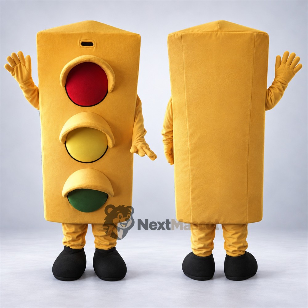 Traffic Light Mascot Costume - Yellow for School Events Traffic Light Mascot Costume - Yellow for School Events