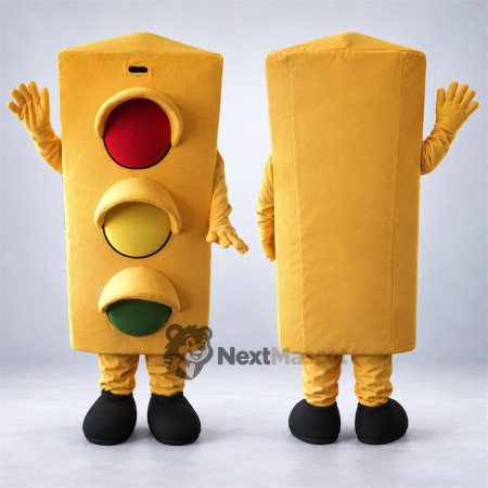 Traffic Light Mascot Costume - Yellow for School Events Traffic Light Mascot Costume - Yellow for School Events