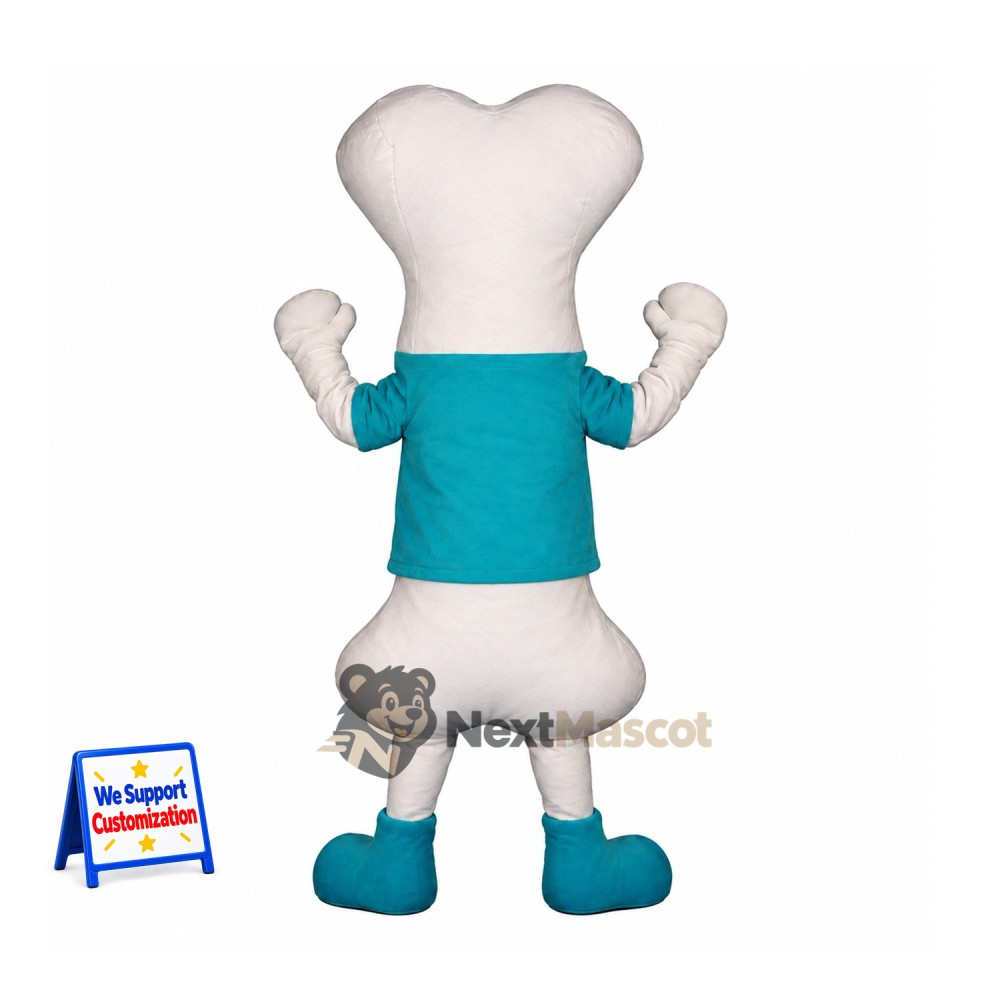 Bone Mascot Costume - Teal Shirt Bone Mascot Costume - Teal Shirt